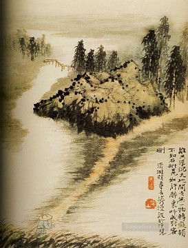 中国 Painting - 水の向こうの下尾 1694年 アンティーク中国製